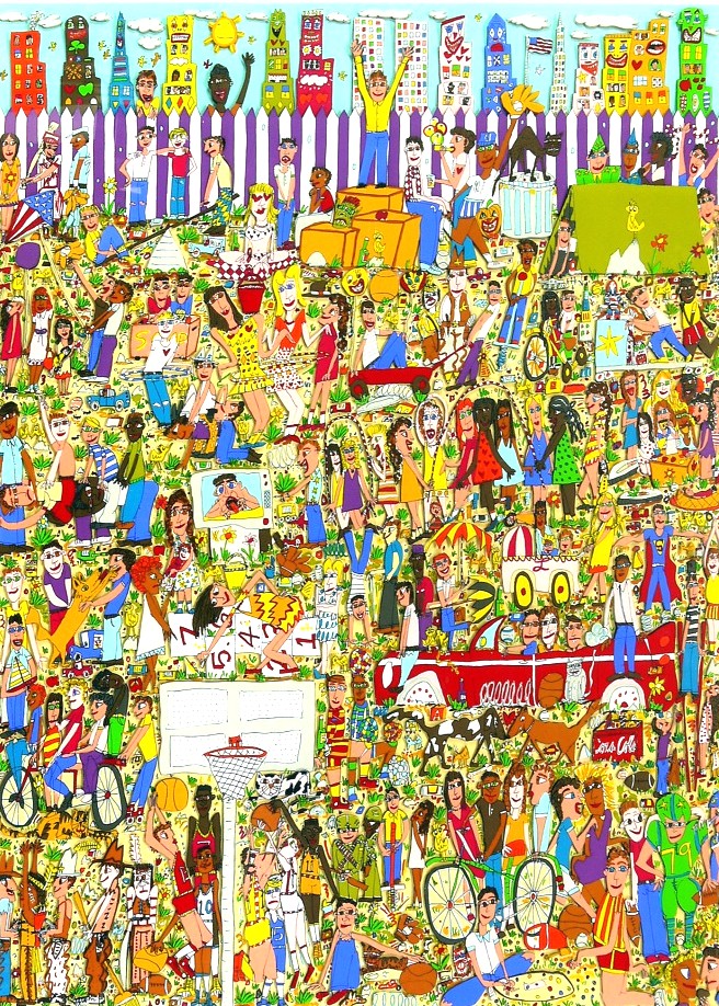ジェームス・リジィの絵画作品　タイトルは、a-lot-of-fun-for-city-kids